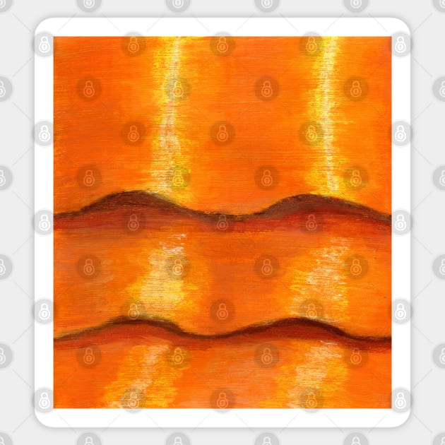 Sensual Tangerine Sticker by Optimistic Artist Sue